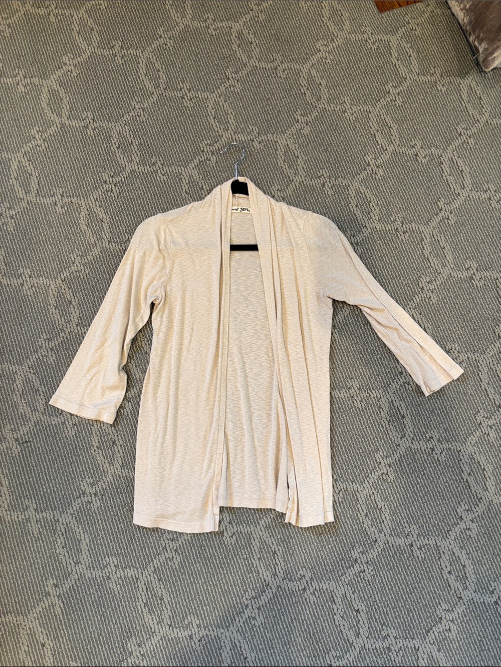 Michael Stars Cream Lightweight Draped Cardigan